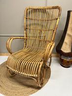 Fauteuil - rotin - Chaise en rotin vintage, Antiquités & Art