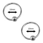 Fako Bijoux® - Ball Closure Piercing - Ring - 10mm -, Nieuw, Verzenden