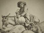 Francesco Londonio (1723 -1783) - Ragazzo su un asino, Antiek en Kunst