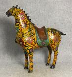 Tang-Stijl paard 32 cm / 4.4 kg - Brons, Cloisonné - China -