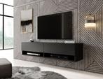 TV-Meubel Asino mat zwart - 140 cm, Huis en Inrichting, Kasten |Televisiemeubels, Overige materialen, 100 tot 150 cm, Verzenden