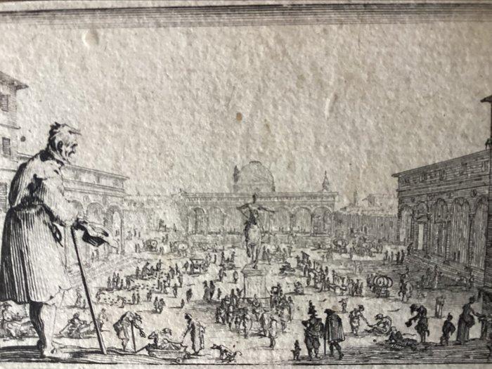 Jacques Callot (1592-1635) - The Piazza Annunziata in, Antiek en Kunst, Antiek | Overige Antiek