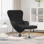 vidaXL Eivormige stoel 2 pcs Zwart 63 x 73 x 90 cm Fluweel, Verzenden, Nieuw
