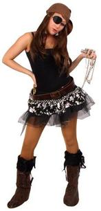 Tutu Skulls Zwart XS S Zwart Rokje Tule Petticoat Piraat Hal, Kleding | Dames, Ophalen of Verzenden, Nieuw