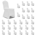 vidaXL Housses élastiques de chaise Blanc 30 pcs, Verzenden, Neuf