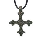 Viking periode Brons Cross pendant - 27 mm  (Zonder