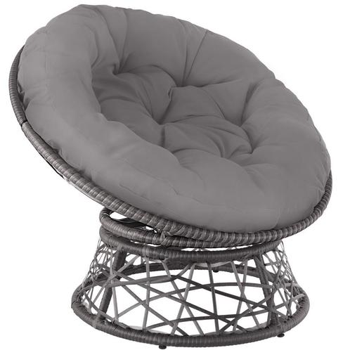 tectake Wicker fauteuil Gargano draaibaar - grijs, Tuin en Terras, Tuinsets en Loungesets, Verzenden