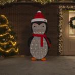 vidaXL Décoration de Noël pingouin à LED Tissu de luxe, Verzenden