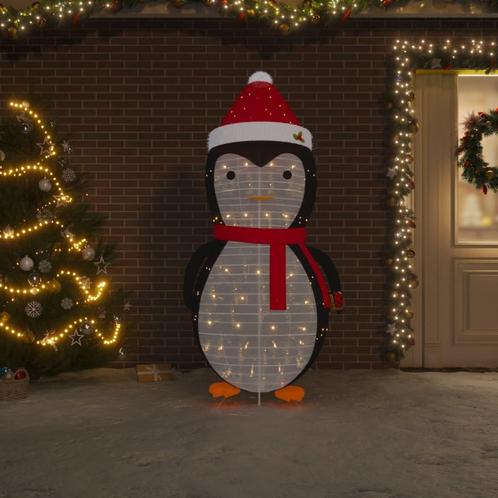 vidaXL Décoration de Noël pingouin à LED Tissu de luxe, Divers, Noël, Neuf, Envoi