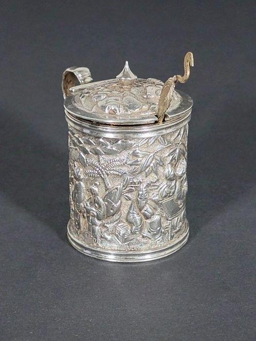 Petite tasse avec une cuillère - Argent - Chine - XIXe/XXe, Antiek en Kunst, Antiek | Overige Antiek