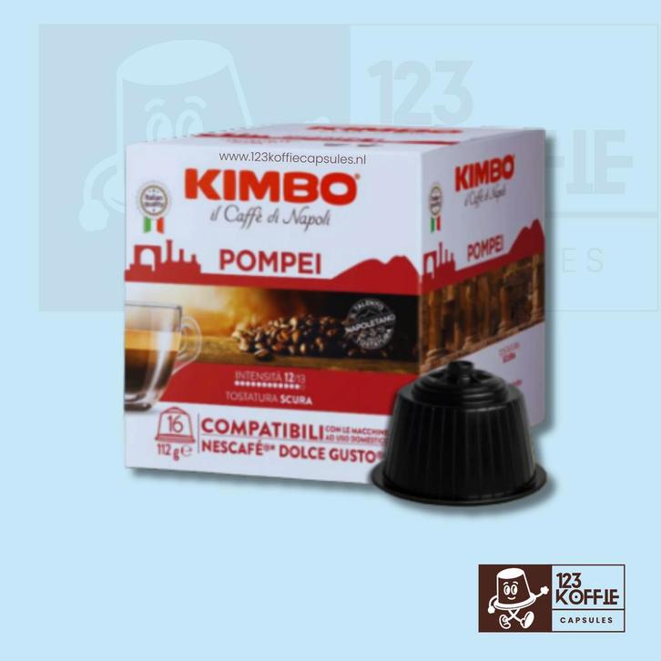 Kimbo Pompei capsules Dolce Gusto 16 stuks – Intense, Electroménager, Accessoires de machine à café, Envoi