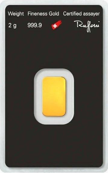 2 gram - Goud .999 - Argor-Heraeus, Switzerland - Met