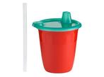 Veiling - 4x Trudeau Leon drinkbeker met rietje 250ml, Huis en Inrichting, Nieuw