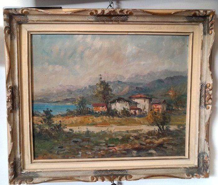 Angelo Pisani (1885-1950) - Coppia di paesaggi, Antiek en Kunst, Kunst | Schilderijen | Klassiek