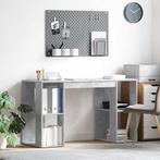 vidaXL Bureau met Opslag Betongrijs 130 x 50.5 x 75 cm, Huis en Inrichting, Verzenden, Nieuw