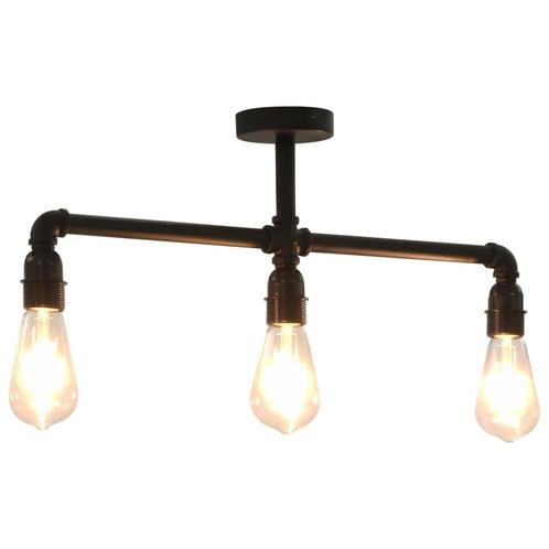 vidaXL Plafondlamp 3xE27 zwart, Huis en Inrichting, Lampen | Overige, Nieuw, Verzenden