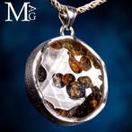 Un Frammento di Cosmo Zilveren hanger met Seymchan meteoriet