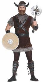 Viking Kostuum Bruin Grijs Heren, Verzenden