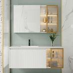 1-persoons badkamermeubel 100 cm wit - Incl. kraan, Huis en Inrichting, Nieuw, Ophalen