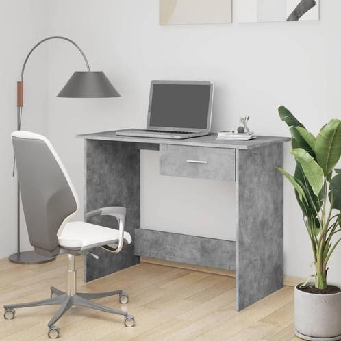 vidaXL Bureau 100x50x76 cm bewerkt hout betongrijs, Maison & Meubles, Bureaux, Envoi