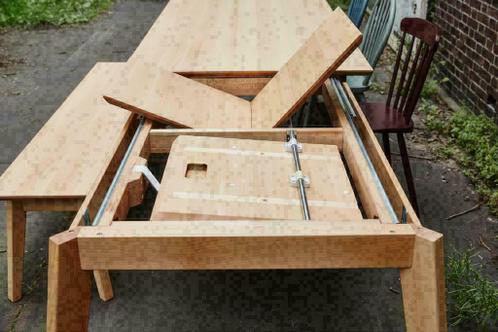Silicium helaas helling ② Uitschuifbare tafels van massief hout - Sav & Økse — Tafels | Eettafels —  2dehands