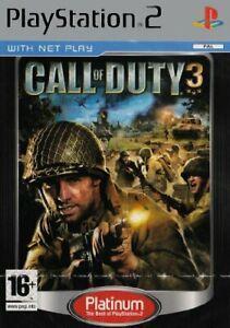 Call of Duty 3 (PS2 - Platinum) DVD, Games en Spelcomputers, Games | Sony PlayStation 2, Gebruikt, Verzenden