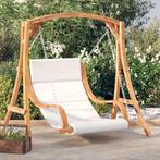 vidaXL Schommelstoel met kussen massief vurenhout met, Tuin en Terras, Verzenden, Nieuw