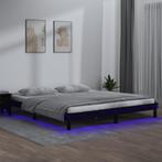 vidaXL Cadre de lit à LED noir 150x200 cm très grand, Maison & Meubles, Neuf, Verzenden