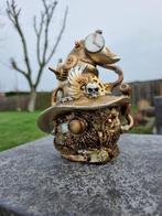 Beeld, Steampunk Owl with Hat - 21 cm - Hars