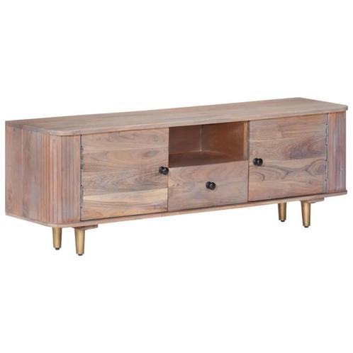 vidaXL Tv-meubel 118x30x40 cm massief acaciahout, Huis en Inrichting, Kasten |Televisiemeubels, Nieuw, Verzenden