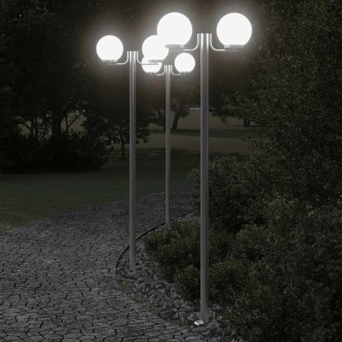 vidaXL Buitenvloerlampen 3 st 215 cm roestvrij staal, Tuin en Terras, Buitenverlichting, Nieuw, Verzenden