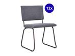 Veiling - Stoel Jax (set van 12) Stof - Wood - Grijs - Bruin, Huis en Inrichting, Stoelen, Nieuw