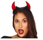 Halloween Haarband Duivels Hoorntjes Rood, Nieuw, Verzenden