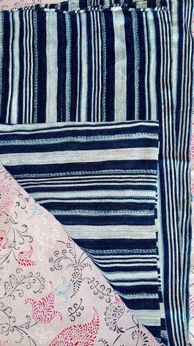 Indigo gestreepte geweven doek – Burkina Faso - Burkina Faso, Antiek en Kunst, Kunst | Niet-Westerse kunst