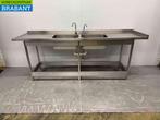 RVS Spoeltafel Spoelbak Dubbele spoelbak 243,5 cm Horeca, Ophalen of Verzenden, Nieuw in verpakking