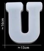 Siliconenmal letter u voor epoxy resin, zeep en kaarsen 16, Hobby & Loisirs créatifs, Bricolage