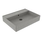 Wastafel Sanilux Edge Keramiek 60 0 Kraangaten Warm Beton, Ophalen of Verzenden, Nieuw, Overige typen