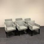 Tweedehands complete set van 6 x eetkamer fauteuil, grijs -, Huis en Inrichting, Gebruikt