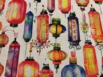 3,00 x 2,80 meter katoenen stof - Chinese lantaarns -