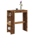 vidaXL Bartafel met rekken 90x40x103,5 cm bewerkt hout oud, Verzenden, Nieuw