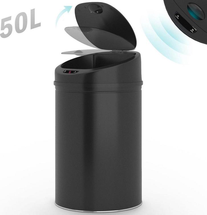 Prullenbak met sensor - Afvalbak - Vuilnisbak - 50 Liter - Z, Maison & Meubles, Accessoires pour la Maison | Poubelles, Envoi