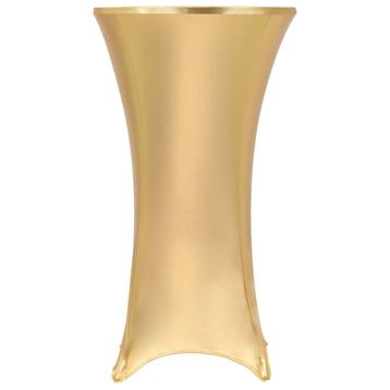 vidaXL 2 st Tafelhoezen stretch 80 cm goud, Verzenden