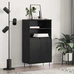 vidaXL Highboard Zwart 60 x 36 x 110 cm Bewerkt hout, Huis en Inrichting, Verzenden, Nieuw