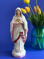 Figurine - Groot Mariabeeld onder glazen stolp - 40 cm -