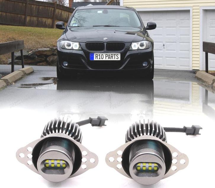 KIT AMPOULES ANGEL EYES LED 80W CANBUS BMW E90 E91 LCI SANS, Auto-onderdelen, Verlichting, Verzenden