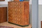 Ladekast - Messing - Houtwerkplaats - mobiele archiefkast, Antiek en Kunst