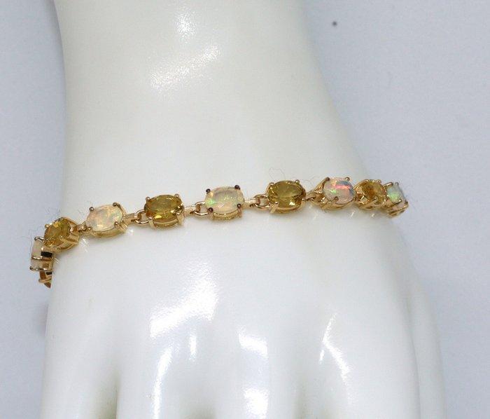 Zonder minimumprijs - Armband Zilver - 13.50ct. tw. Opaal -, Handtassen en Accessoires, Armbanden