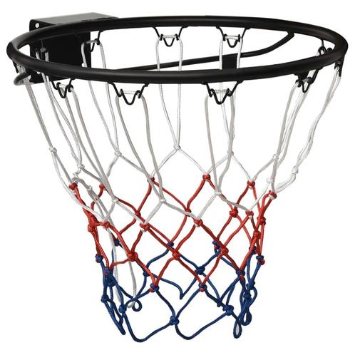 vidaXL Basketbalring 45 cm staal zwart, Sports & Fitness, Basket, Envoi