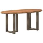 vidaXL Eettafel 200x100x74 cm ovaal massief eikenhout, Huis en Inrichting, Tafels | Eettafels, Verzenden, Nieuw