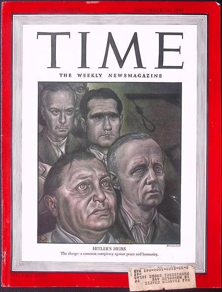 Cover Time Magazine1945 met de heren van hitler, Verzamelen, Militaria | Tweede Wereldoorlog, Foto of Poster, Verzenden